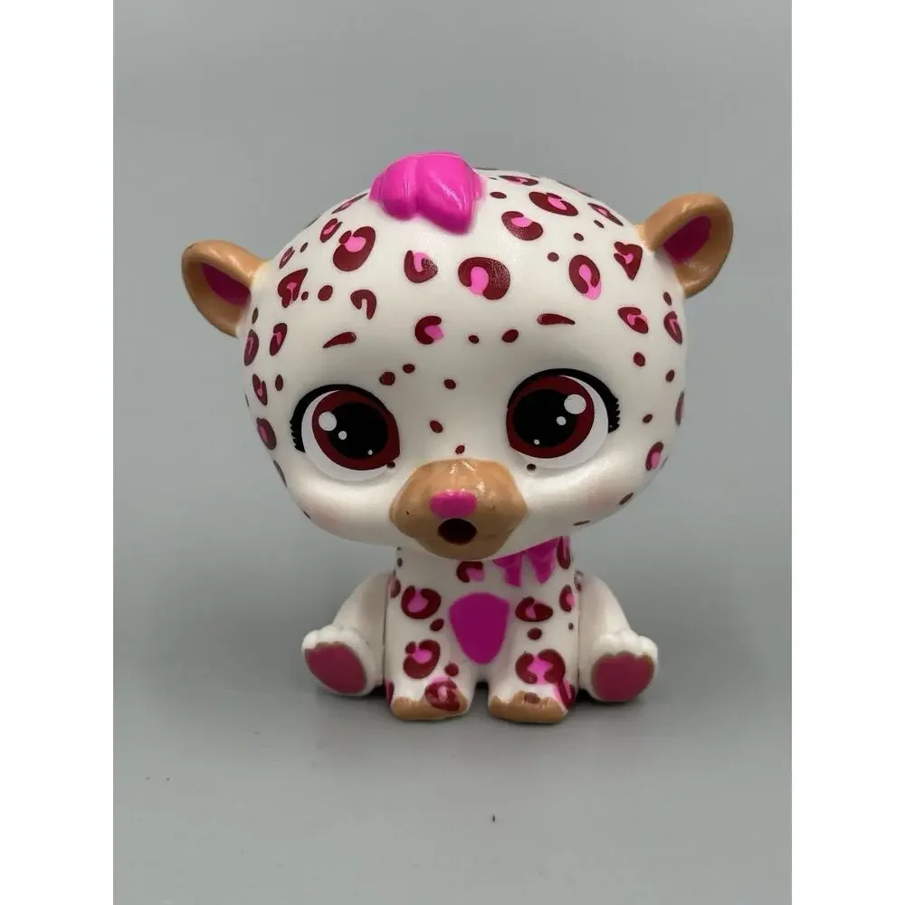 Set Of 2 Plastic Colorful Adorable Animal Pet Figures